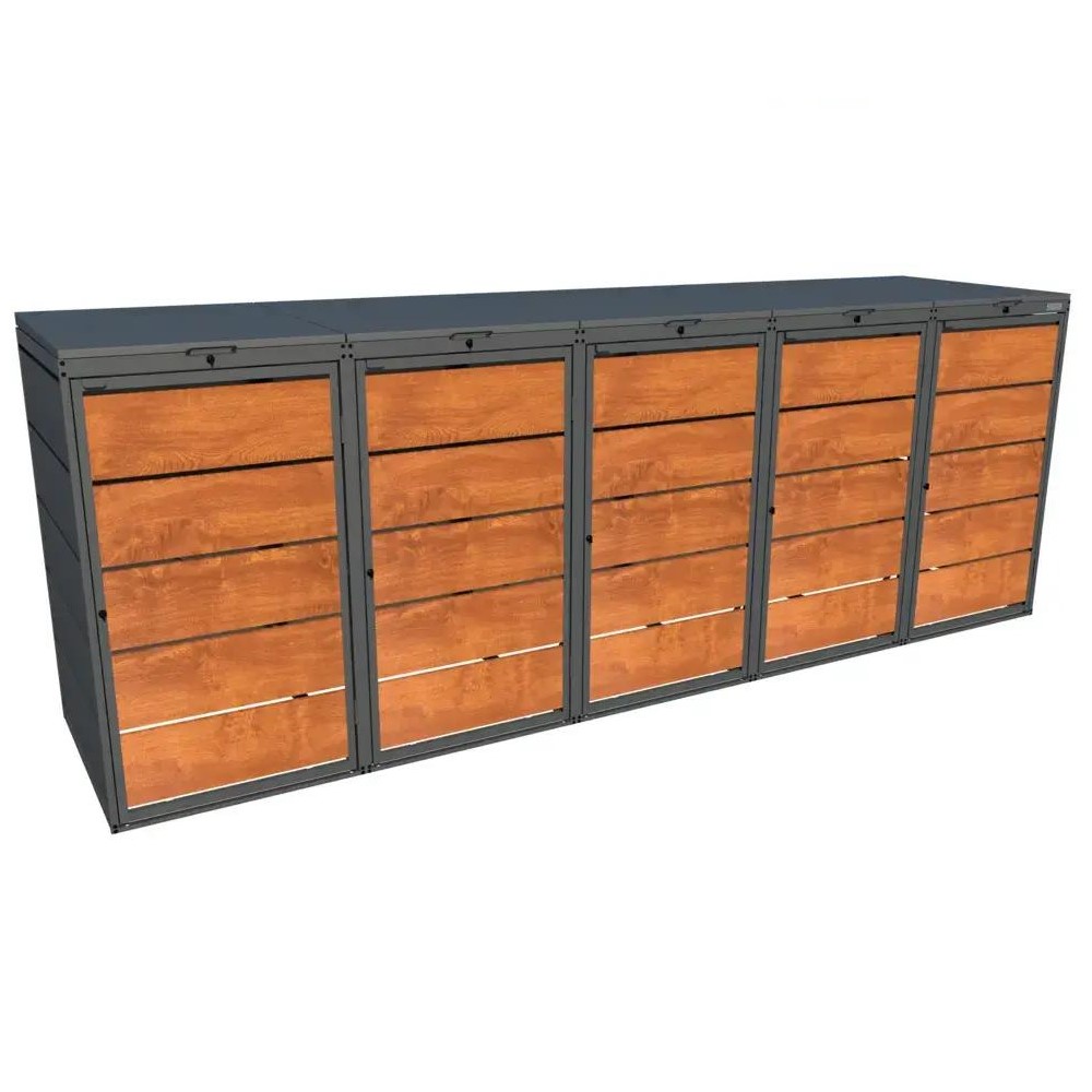 Mülltonnenbox 5er Holz(120L)